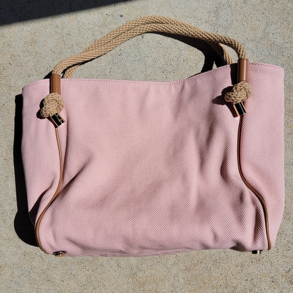 Michael Kors Isla Large Grab Bag Pink Shoulder Bag Smoky Rose Tote Bag - Picture 8 of 16